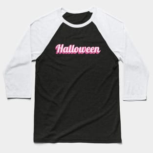 Pink Halloween Baseball T-Shirt